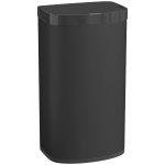 HOMCOM Bidone con sensore 55 L e coperchio soft-close in acciaio, nero