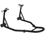 HOMCOM Support pour moto, béquille avant pour moto avec goupille réglable et adaptateurs pour bras oscillant, noir