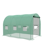 Outsunny Sprinkler System Polytunnel Greenhouse, 3 x 2m, Green