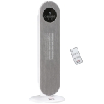 HOMCOM Verwarmingsventilator 2000W, PTC keramische elektrische verwarming met afstandsbediening, oscillatie, 12-uurs timer