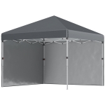 Outsunny Tonnelle barnum de jardin pop-up pliant réglable en hauteur protection UV 30+ 2 parois latérales sac de transport inclus