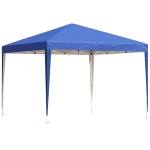 Outsunny Pavillon, 2,95 x 2,95 m Pop-Up-Faltpavillon, Gartenpavillon, Partyzelt, UV-Schutz, Stahl+Oxfordstoff, Blau