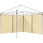 Outsunny Parois latérales de Rechange Barnum panneaux latérals pour tonnelle 3 x 3 ou 3 x 6 m 2 pièces beige