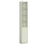 HOMCOM Bookcase Adjustable Shelf Bookshelf Anti-Tip Hardware 6-Tier Storage Cabinet Light Green