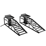 HOMCOM 2-delige hydraulische oprijramp, verstelbaar, draagkracht 3.000 kg, voor banden tot 23 cm