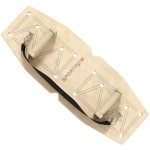 SPORTNOW Push Up Bars Set, Liegestützgriffe mit Trainingsboard & Widerstandsbändern, Holz
