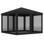 Outsunny 3 x 3 m Pop Up Gazebo, 420D Garden Tent Canopy with Removable Mesh Sidewall Netting, Carry Bag for Garden Patio Outdoor, Black