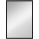 HOMCOM Miroir mural rectangulaire 50 x 70 cm, cadre en bois noir, idéal pour la salle de bain, salon ou chambre