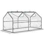 Outsunny kas met raam PVC kas tomatenkas koude kas 119 x 60 x 60 cm transparant