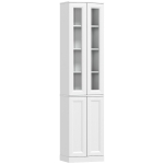 HOMCOM Mobile da bagno a 6 livelli con 4 ante soft-close e ripiani regolabili, bianco