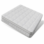 Saltea cu arcuri tip pocket cu 7 zone 140x200 cm H3, suport ortopedic ergonomic, 200x140x25 cm, Alb