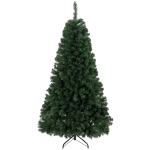 HOMCOM Árbol de Navidad Artificial 180 cm con 888 Ramas Ignífugas Base Metálica Plegable Verde