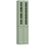 HOMCOM Mueble de Baño Alto de 6 Estantes con Estante Regulable Verde Salvia