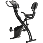 HOMCOM Hometrainer fietstrainer trainingsfiets voor thuis staal wit