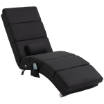 HOMCOM Massagestoel, relaxfauteuil, ligstoel met 8 vibratiepunten, 5 modi, 56 x 168 x 84 cm, zwart