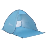 Outsunny Pop-up-Zelt, Strandzelt, Campingzelt, Polyester, 200 x 150 x 119 cm, Blau