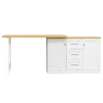 Extendable Sideboard and Dining Table Combo with Storage, Space-Saving Kitchen Island for Small Flats, 180L x 80W x 75H cm, White