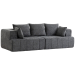 HOMCOM 3-zitsbank, Cloud-bank van chenille met dikke pocketveringvulling, brede diepe zit, brede armleuningen, kussens, grijs