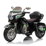 12V Elektro-Motorrad für Kinder, großer Stauraum und weicher PU-Sitz, 110x48x68 cm, Schwarz