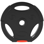 SPORTNOW 4er Gewichtsplatten-Set für Training, Fitnessstudio, Heimtraining, Stärke-Training, 2 x 5 kg und 2 x 2,5 kg, Schwarz
