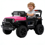 12V Elektro-Kinderauto, Elternfernbedienung und manuellem Fahrmodus, 96x59.2x58 cm, Rosa