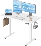 Höhenverstellbarer Schreibtisch, geräuscharmer Motor, stufenlose Verstellung mit Anti-Kollisionssystem, 120 × 60 cm, 120x60x72-118 cm, Weiß