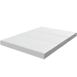 HOMCOM Colchão Dobrável em 3 Partes 140x190x15 cm Colchão de Apoio em Espuma Viscoelástica com Gel Branco