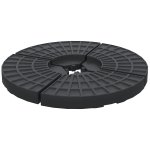 Outsunny parasoolvoet, parasoolvoet, 4 delen, vullbaar, voor 52 kg water of 68 kg zand, 48 x 48 x 8 cm