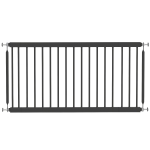 PawHut Barreira de Segurança para Cães Pequenos Extensível 67-93,5 cm Altura 45 cm para Portas e Escadas Preto