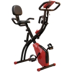 HOMCOM Hometrainer fietstrainer hometrainer LCD display opvouwbaar verstelbaar rood+zwart