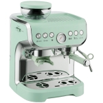 HOMCOM 15 Bar Coffee Machine, with Adjustable Grind, Steamer and Accessories - Light Green