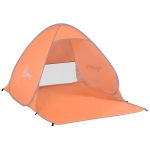 Outsunny Pop-up-Zelt, Strandzelt, Campingzelt, Polyester, 200 x 150 x 119 cm, Orange