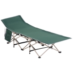 Outsunny Campingbed, campingbed, opvouwbaar, weerbestendig, incl. Draagtas, 190 cm x 68 cm x 52 cm, groen+beige
