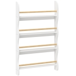 AIYAPLAY Boekenrek voor kinderen, kinderrek met 4 planken, wandrek met kantelbeveiliging Montessori 60 x 10 x 98 cm, Wit