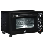 HOMCOM 21L Mini Countertop Oven, 100°C-230°C Adjustable Temp - Black