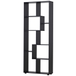 HOMCOM Estantería Moderna Biblioteca Estrecha con 8 Estantes Librería para Salón Dormitorio Estudio 70x24x178 cm Negro