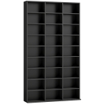 HOMCOM 835 CD/500 DVD Storage Unit, Blu-ray Media Storage Shelf with 27 Compartments and 21 Adjustable Shelves, Black