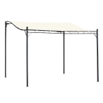 Outsunny Pergola tuinpergola 297x297 cm, Metaal overkapping voor tuin, Creme