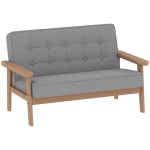 AIYAPLAY Kindersessel, Kindersofa mit Holzrahmen, Samtoptik, gepolstert, für Kinder von 3-15 Jahren Grau