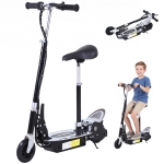HOMCOM Foldable Powered Scooter with Adjustable Seat, Brake, Black