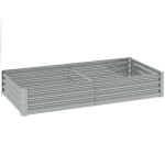 Outsunny Verhoogd Staal Tuinbed, Weerbestendig Plantenbed met Anti-Snijrand,