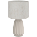 HOMCOM Tafellamp, nachtlamp met linnen kap, tuimelschakelaar, bureaulamp, 22 x 22 x 39 cm, beige