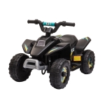 HOMCOM Kinder Quad Elektro 6V Kinderquad mit Vorwärts-, Rückwärtsfunktion für Kinder 1,5-3 Jahre bis 20 kg Schwarz
