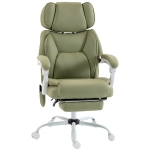 HOMCOM High Back Vibration Massage Office Chair Heated Reclining Computer Chair w/ Adjustable Height, Swivel Wheels, Lime Green