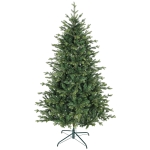 HOMCOM Künstlicher Weihnachtsbaum mit realistischen Zweigen, Kunst-Tannenbaum, Metallständer, leichte Montage, Grün