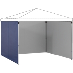 Outsunny 3 Paredes Laterales para Carpas de 3x3 m 300x200 cm Paredes Laterales de Repuesto de Tela Oxford con Cremallera Azul