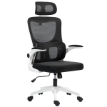 Vinsetto Bürostuhl, höhenverstellbar, verstellbare Kopfstütze, bis 120 kg, 60x59x114-122 cm, Schwarz