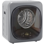 HOMCOM 4kg Vented Tumble Dryer with 5 Drying Mode, 800W Compact Freestanding Front Tumble Dryer, Silver