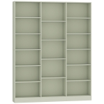 HOMCOM Bookcase with Open Storage, 6-Tier Bookshelf with Anti-Tipping Hardware, Light Green