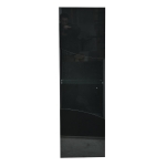 Vitrine para sala de estar, design estreito e alto com amplo espaço de arrumação, 35x50x165 cm, Preto